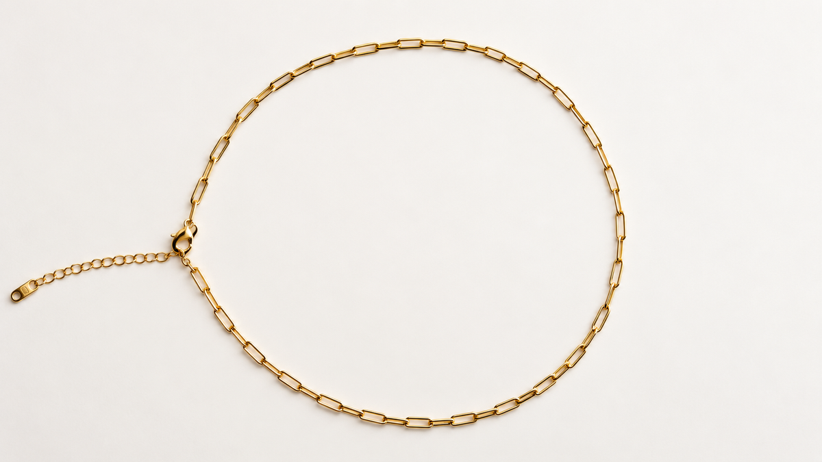 Colar Elos Clássico Banhado em Ouro 18k