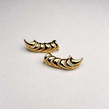 Brinco Ear Cuff Vazado Banhado em Ouro 18k