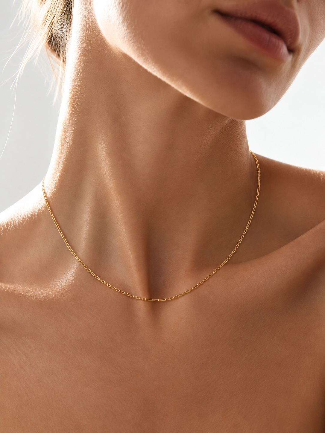 Colar Elos Finos Banhado em Ouro 18k
