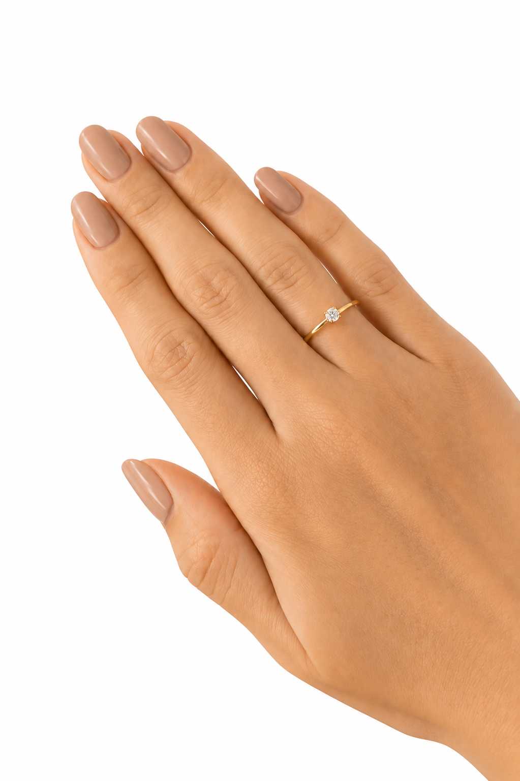 Anel Solitário Micro Zircônia Banhado em Ouro 18k