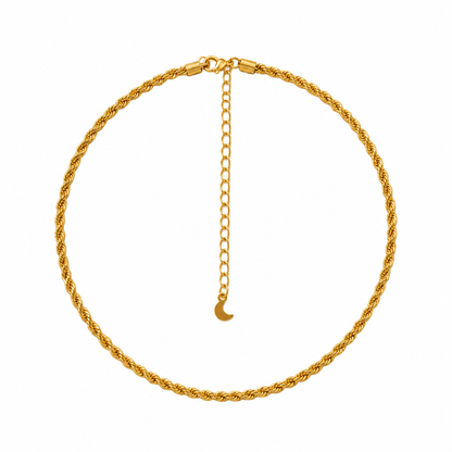 Colar Choker Cordão Baiano Banhado em Ouro 18k