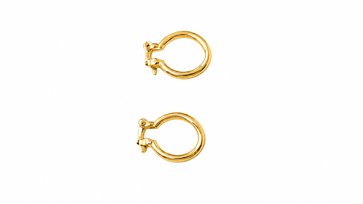 Brinco Argola Delicada Banhada em Ouro 18k