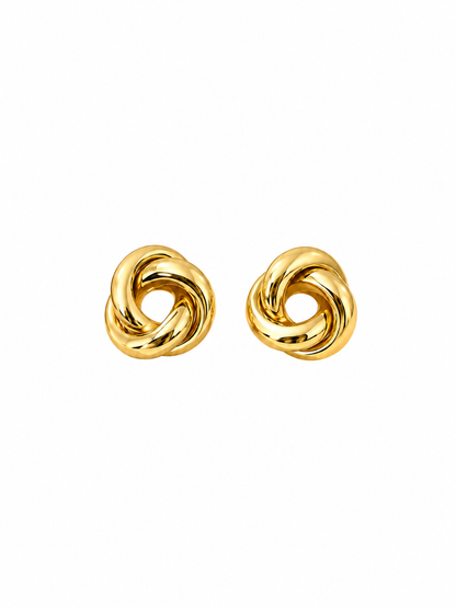 Brinco Elos Entrelaçados Banhado em Ouro 18k