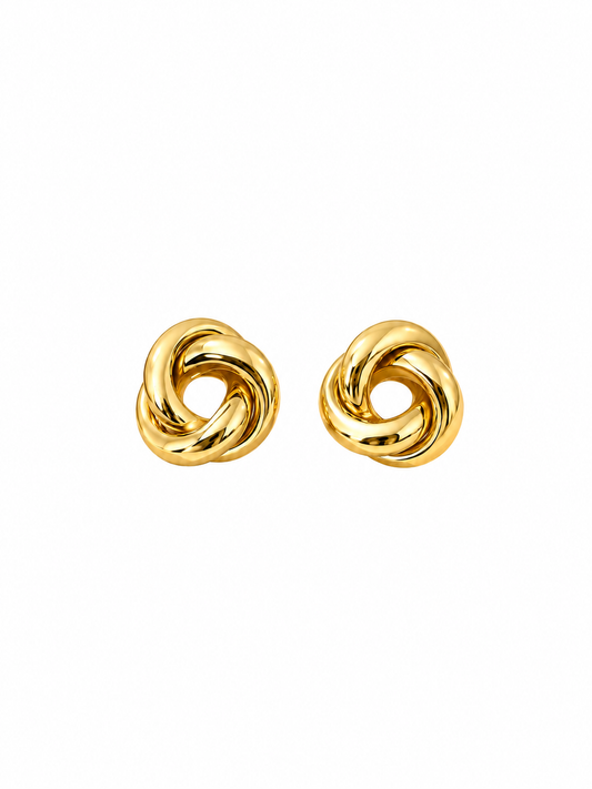Brinco Elos Entrelaçados Banhado em Ouro 18k