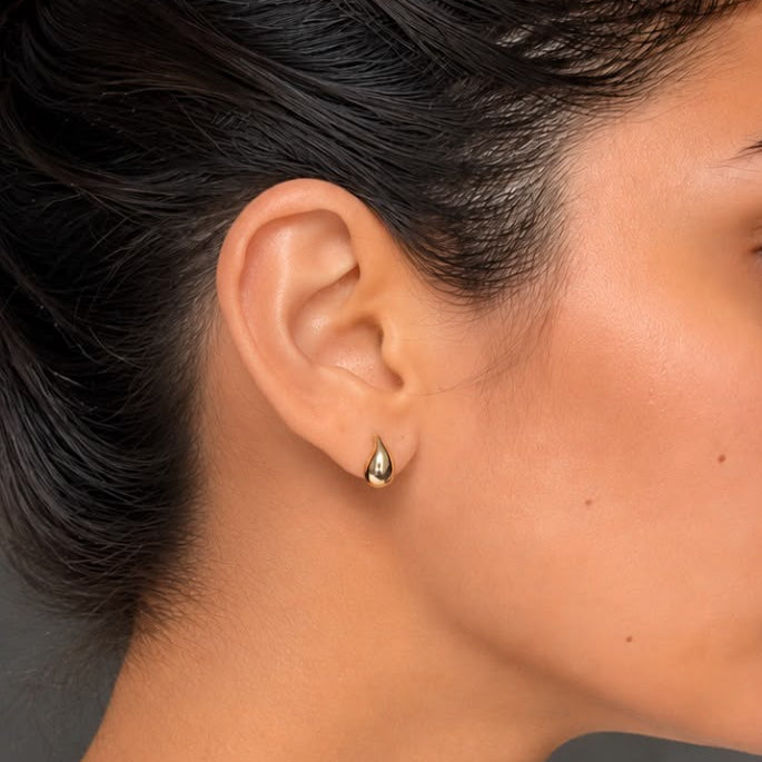 Brinco Gota Banhado em Ouro 18k