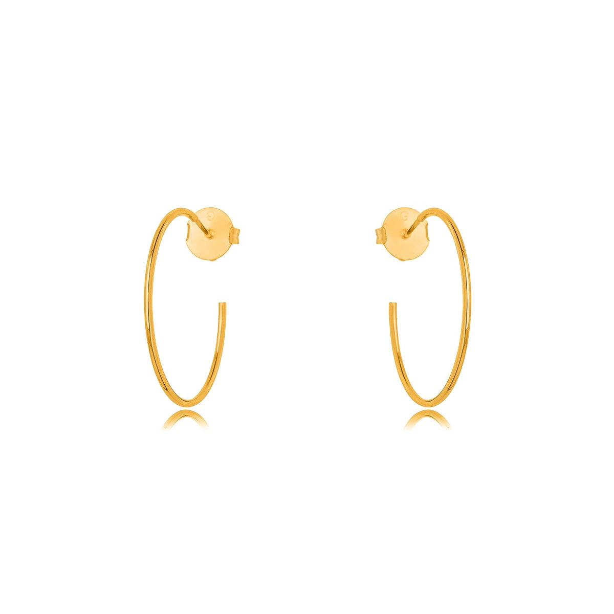 Brinco Argola Lisa Banhado em Ouro 18k