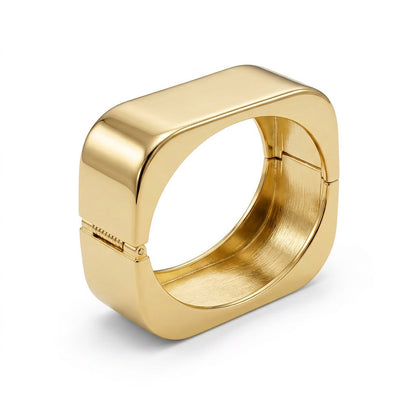 Bracelete Geométrico Maxi Banhado em Ouro 18k