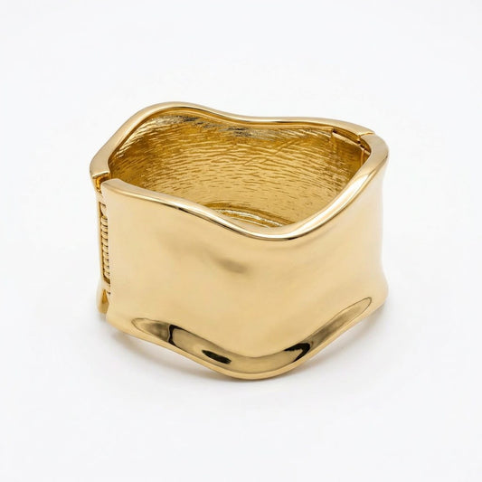 Bracelete Max Curve Banhado em Ouro 18k